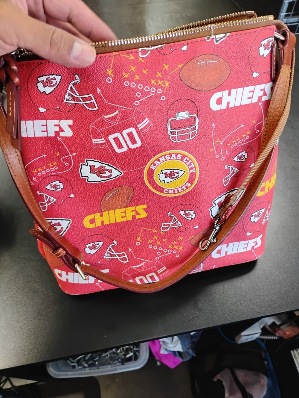 Dooney & Bourke NFL Chiefs Small Jessie Tote - Red